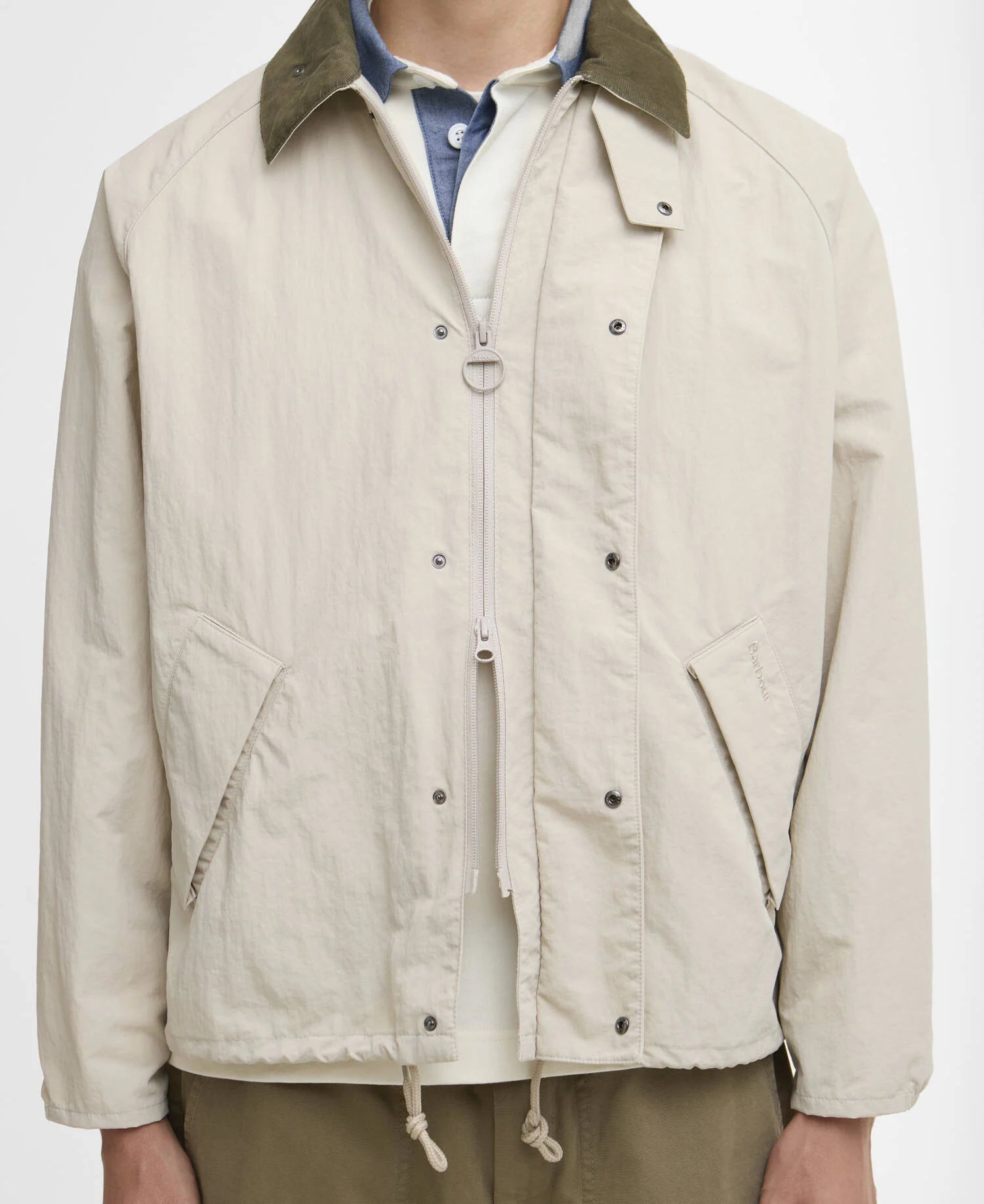 Barbour Transport Nylon Casual Jacket Mist - Steranko Clothing Manchester