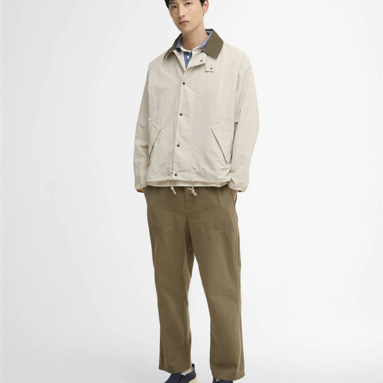 Barbour Transport Nylon Casual Jacket Mist - Steranko Clothing Manchester