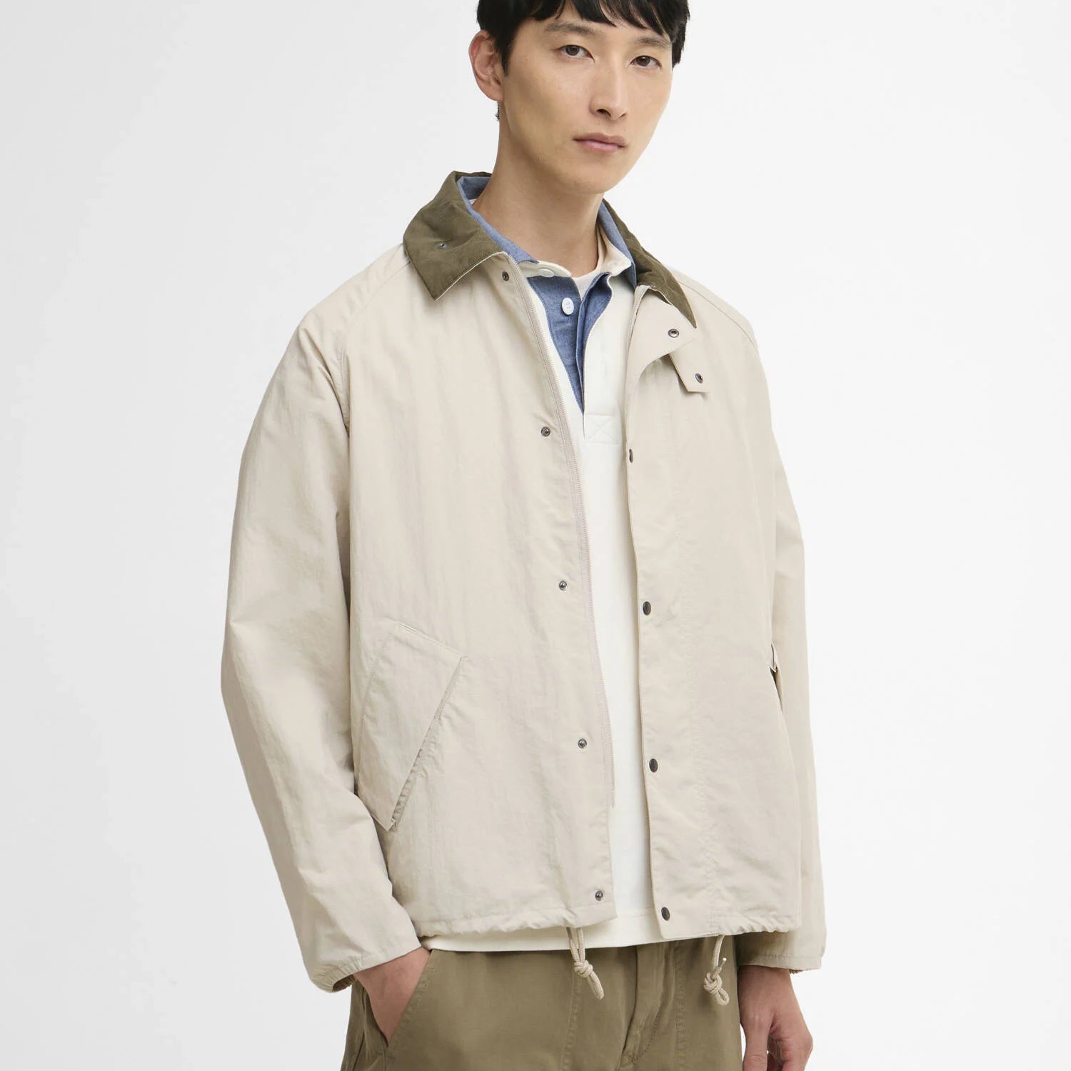 Barbour Transport Nylon Casual Jacket Mist - Steranko Clothing Manchester