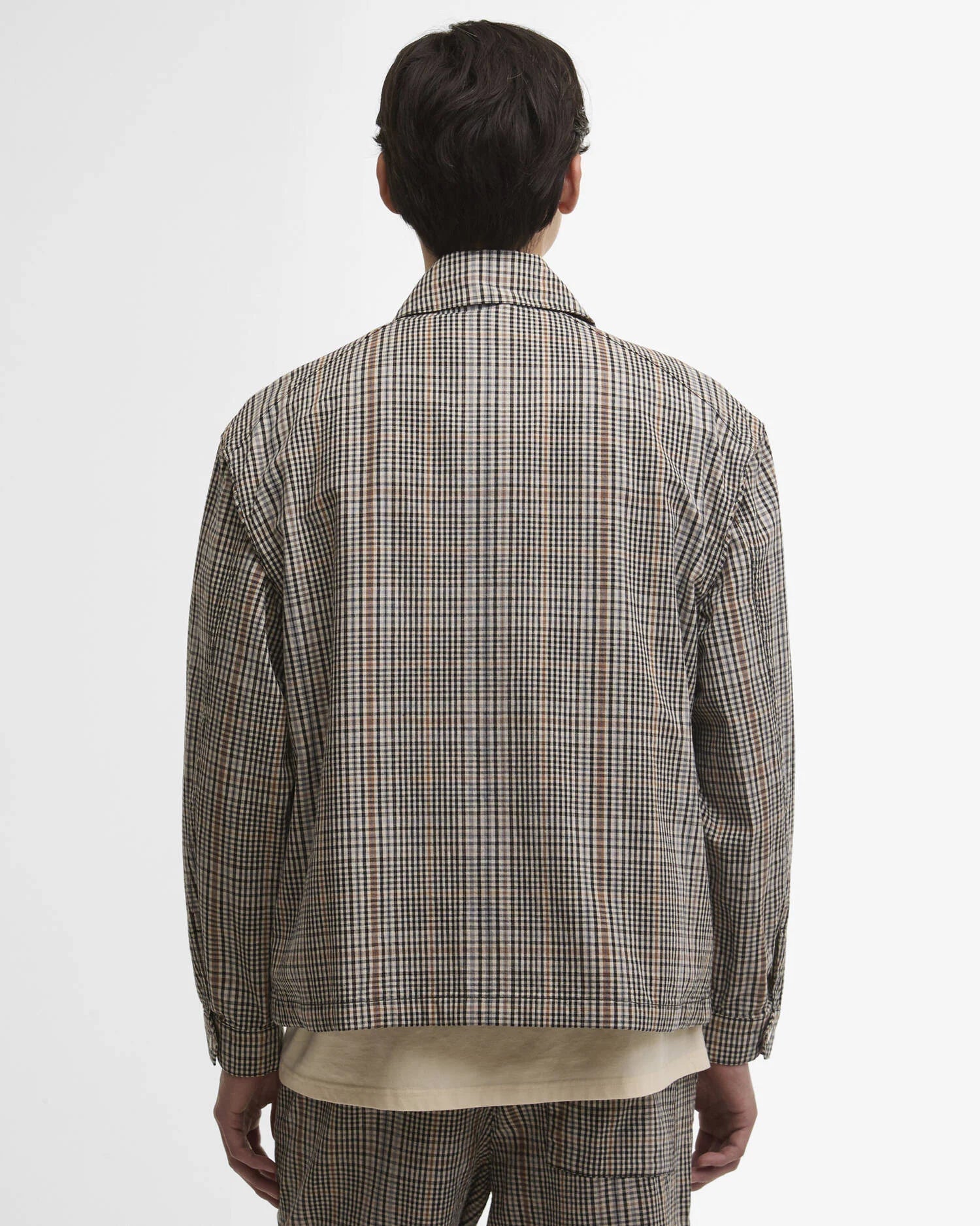 Barbour Westoe Check Casual Jacket Neutral Check - Steranko Clothing Manchester