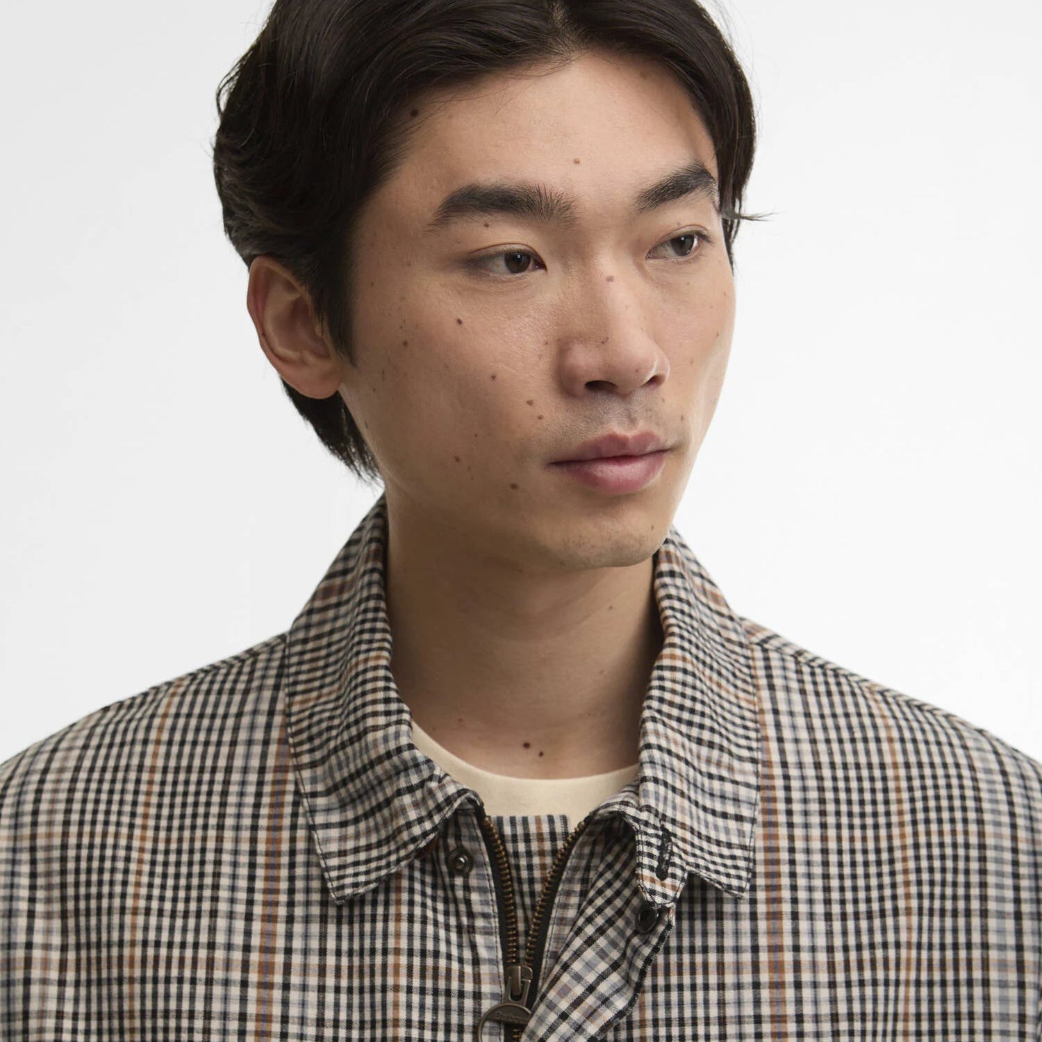 Barbour Westoe Check Casual Jacket Neutral Check - Steranko Clothing Manchester