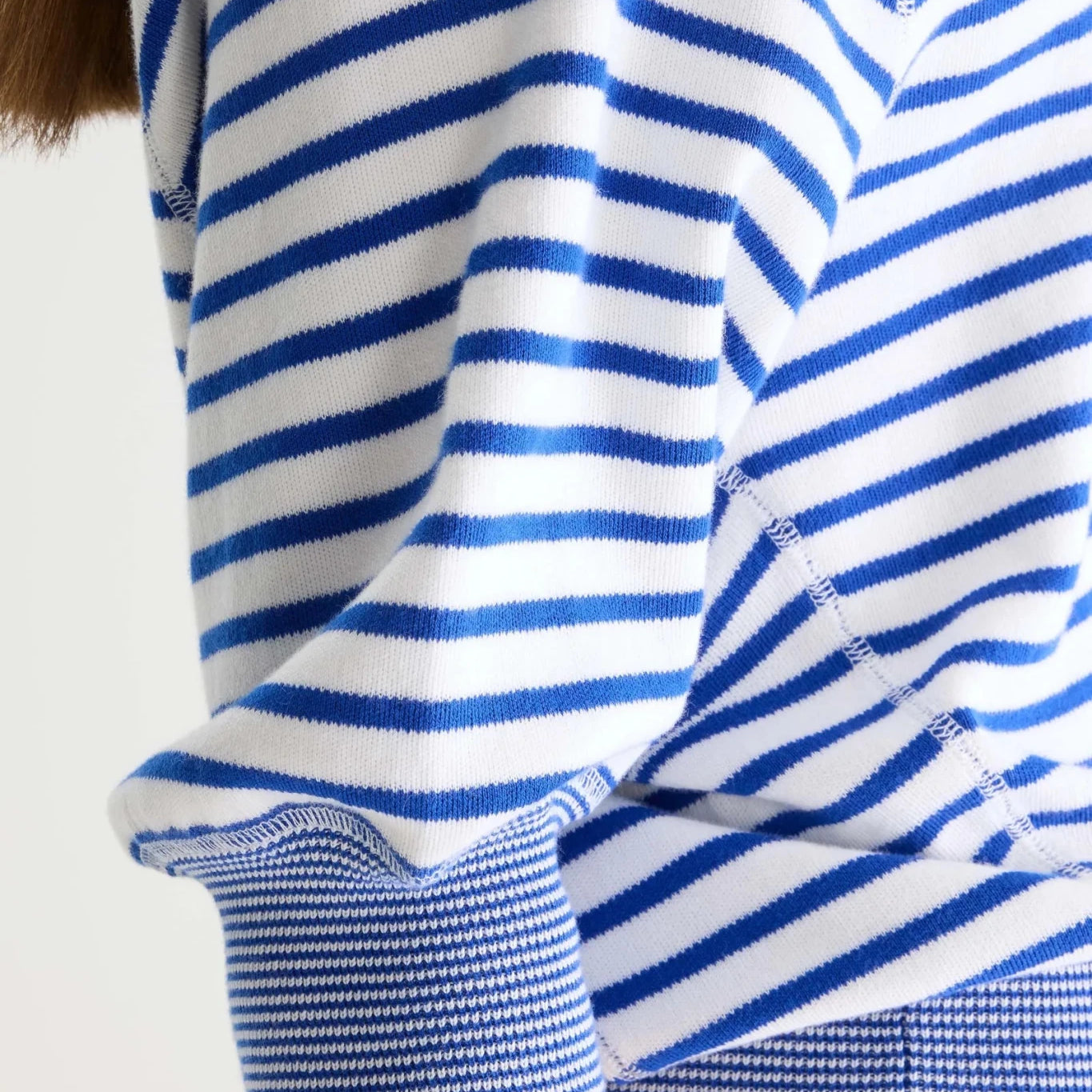 Bellerose Anglet Striped Crewneck Sweater Gitane/Vintage White - Steranko Clothing Manchester