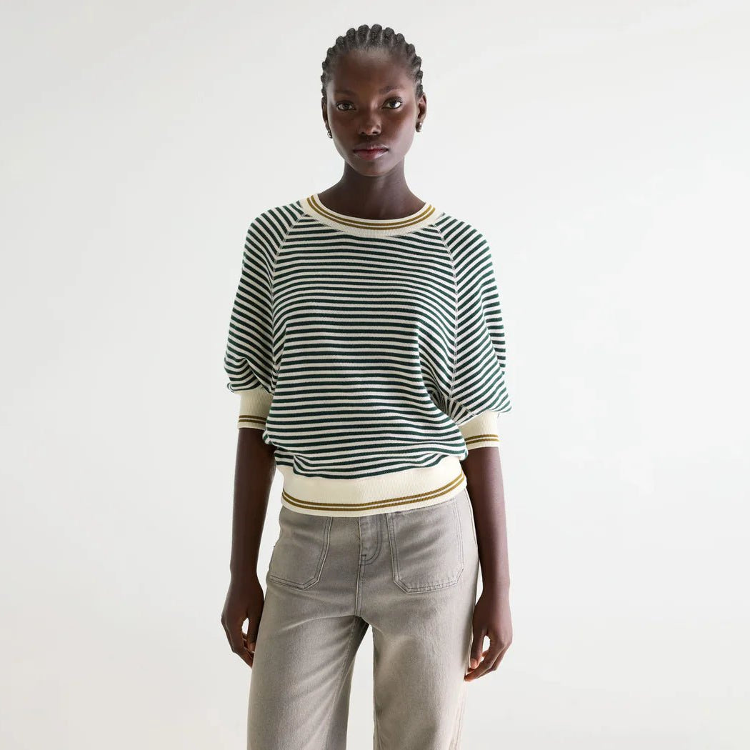 Bellerose Anglet Sweater Botanica / Milky - Way / Mustard - Steranko Clothing Manchester