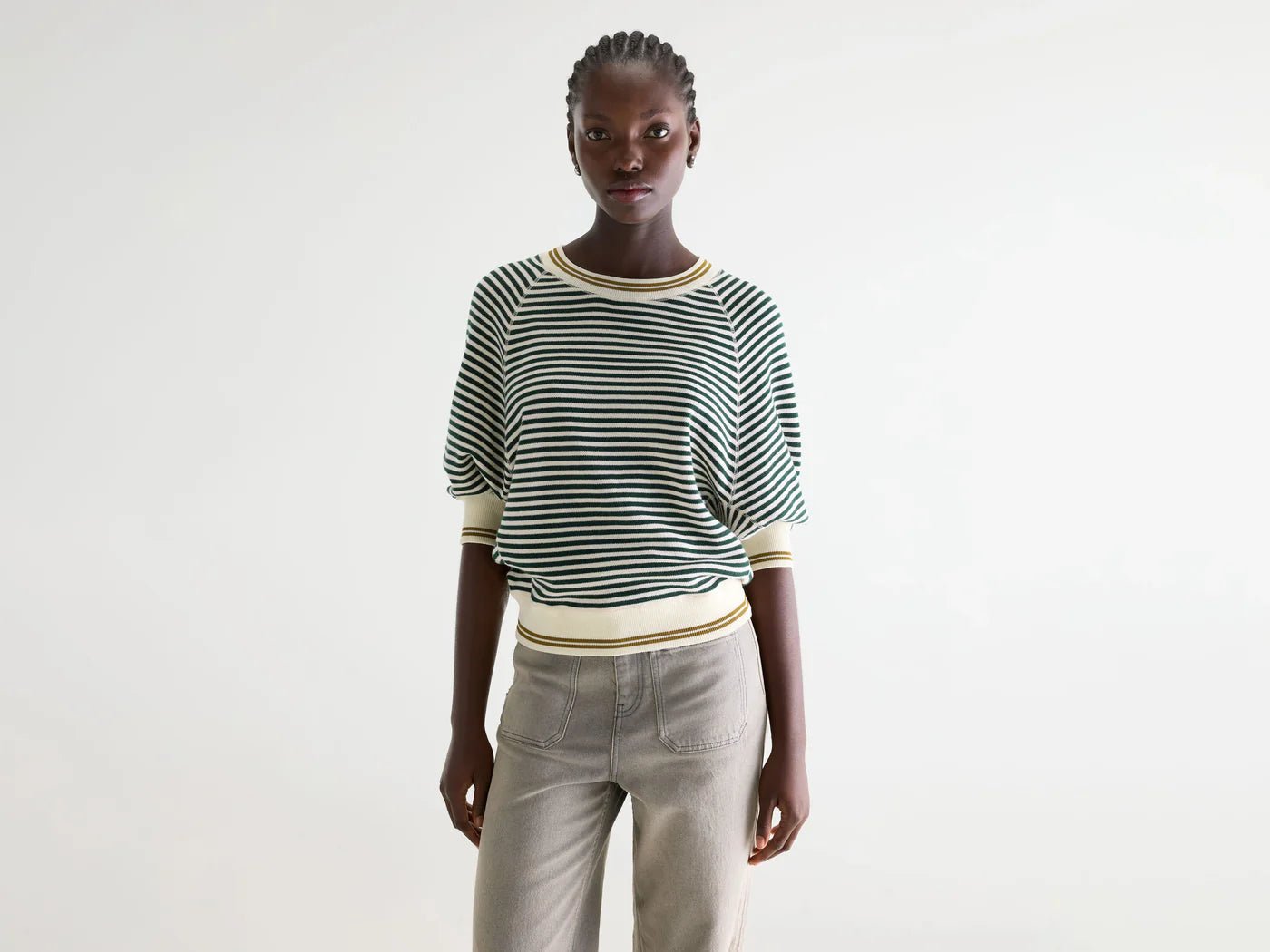 Bellerose Anglet Sweater Botanica / Milky - Way / Mustard - Steranko Clothing Manchester