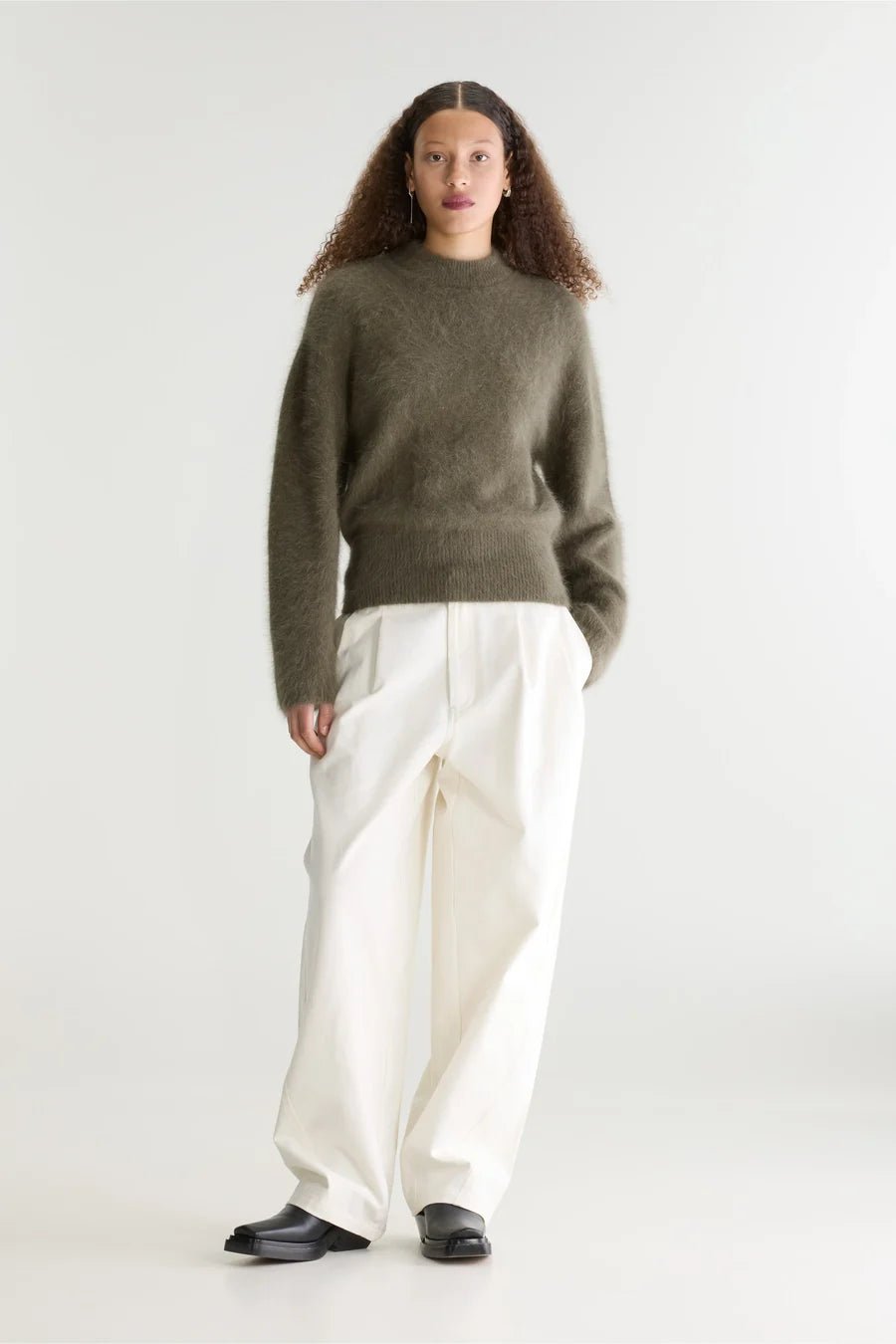 Bellerose Dateko Knit Dusty Olive - Steranko Clothing Manchester