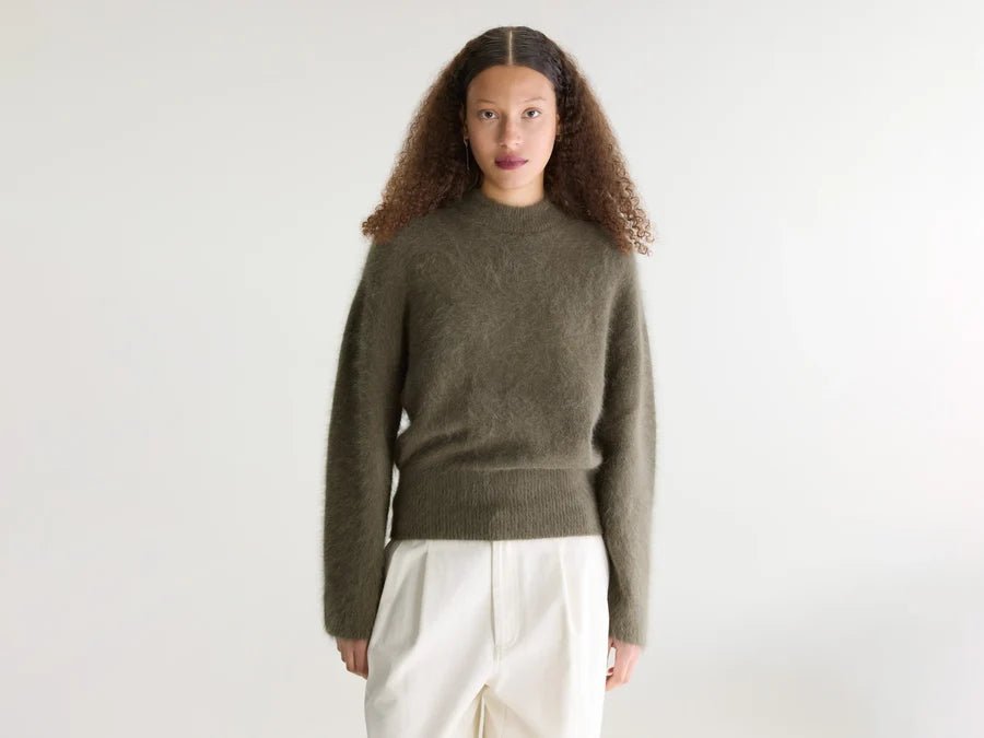 Bellerose Dateko Knit Dusty Olive - Steranko Clothing Manchester