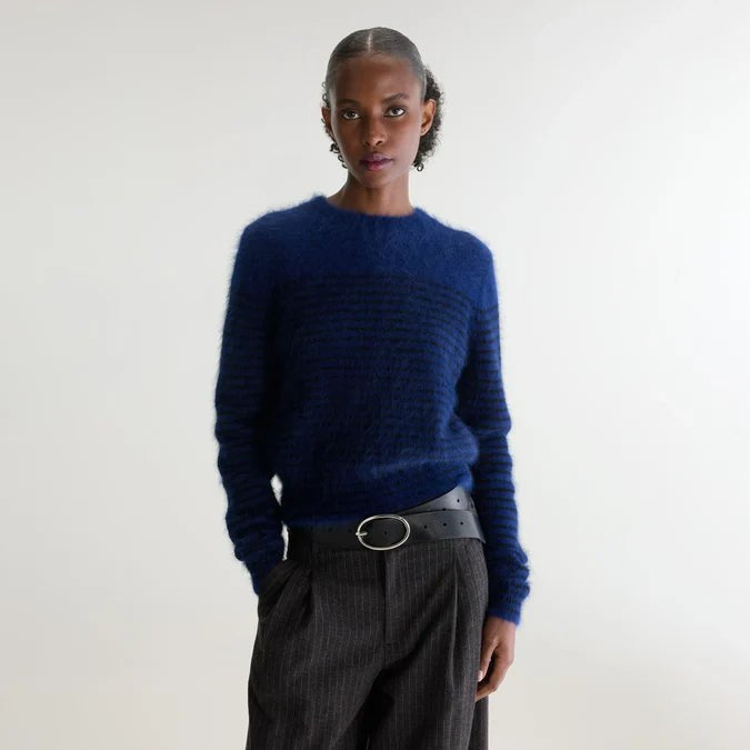 Bellerose Datir Crewneck Sweater Stripe A - Steranko Clothing Manchester