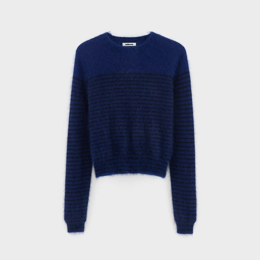 Bellerose Datir Crewneck Sweater Stripe A - Steranko Clothing Manchester