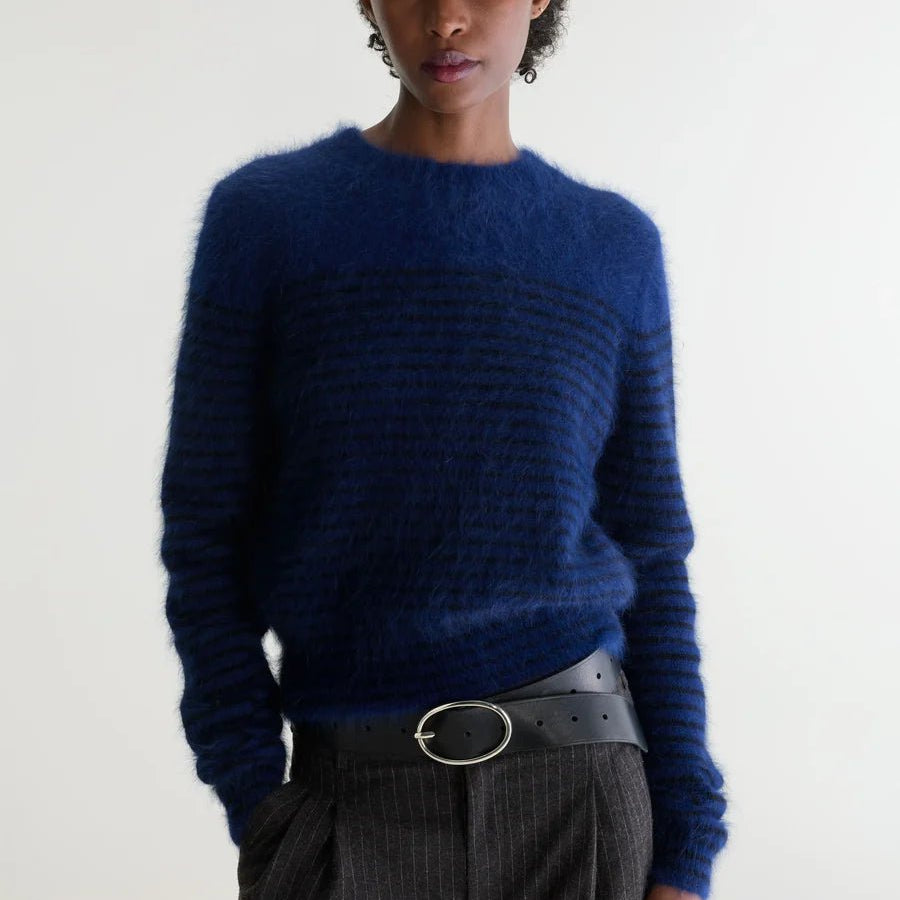 Bellerose Datir Crewneck Sweater Stripe A - Steranko Clothing Manchester