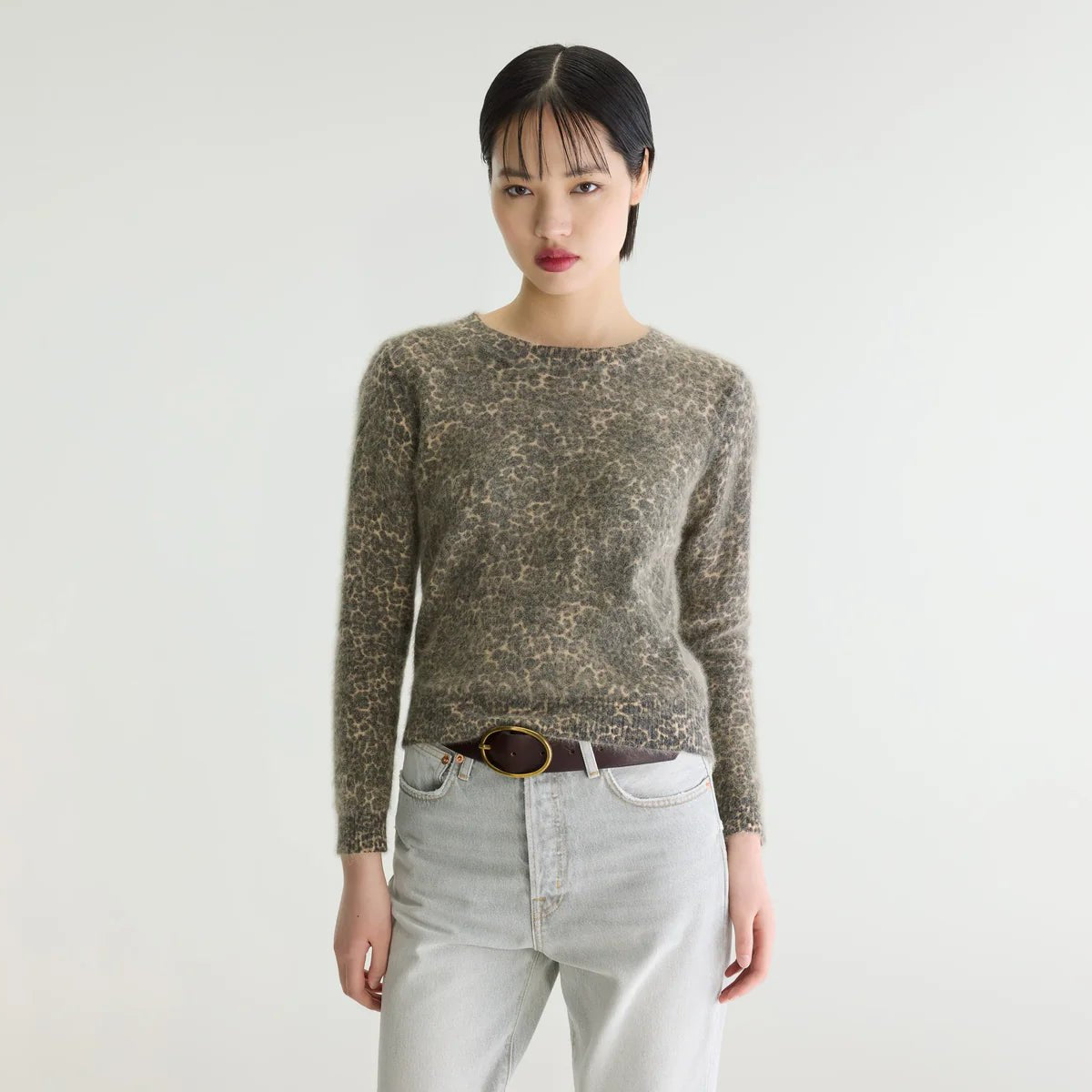 Bellerose Datti Angora-Blend Sweater Black beauty/Nuage/Suede - Steranko Clothing Manchester
