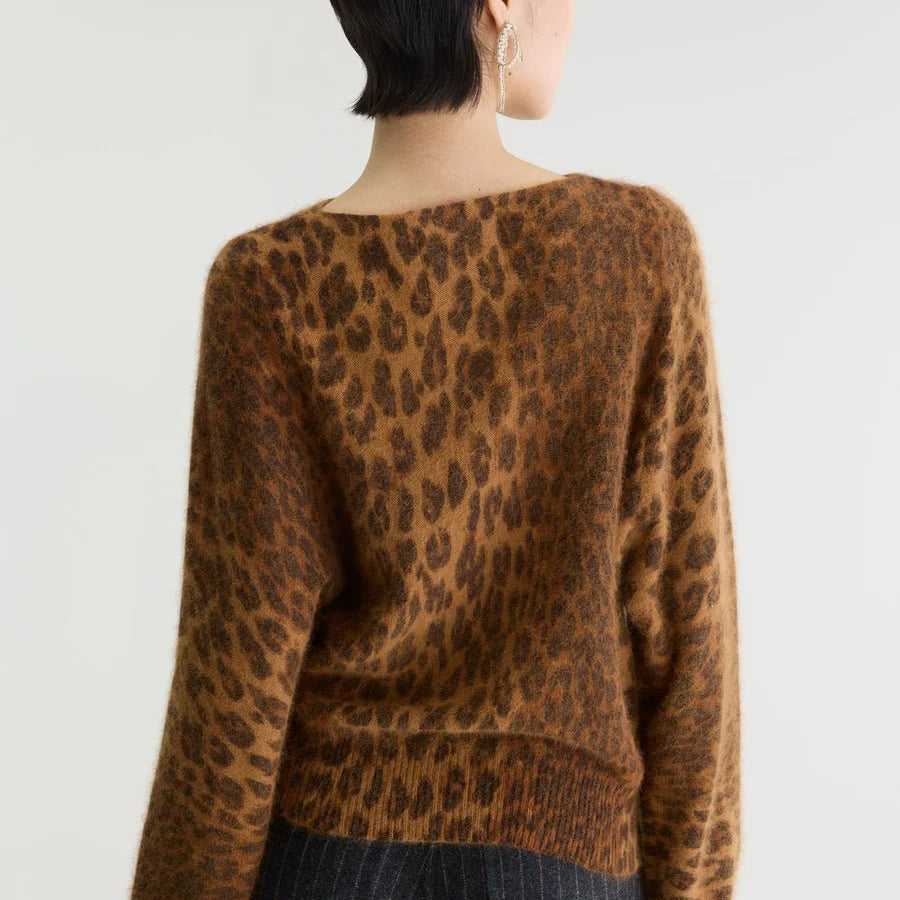 Bellerose Dioal Leopard Print Sweater - Steranko Clothing Manchester