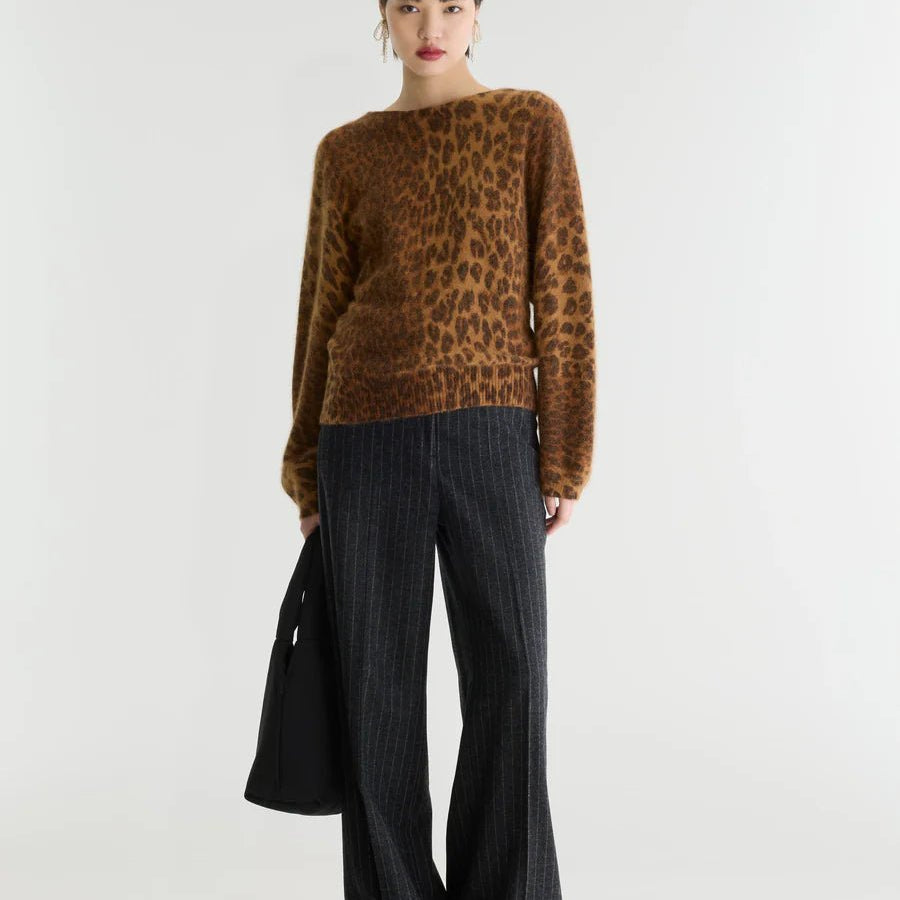 Bellerose Dioal Leopard Print Sweater - Steranko Clothing Manchester