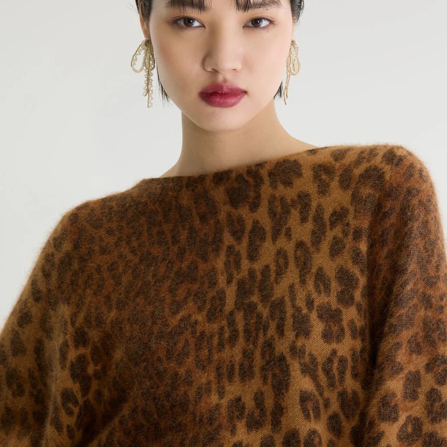 Bellerose Dioal Leopard Print Sweater - Steranko Clothing Manchester