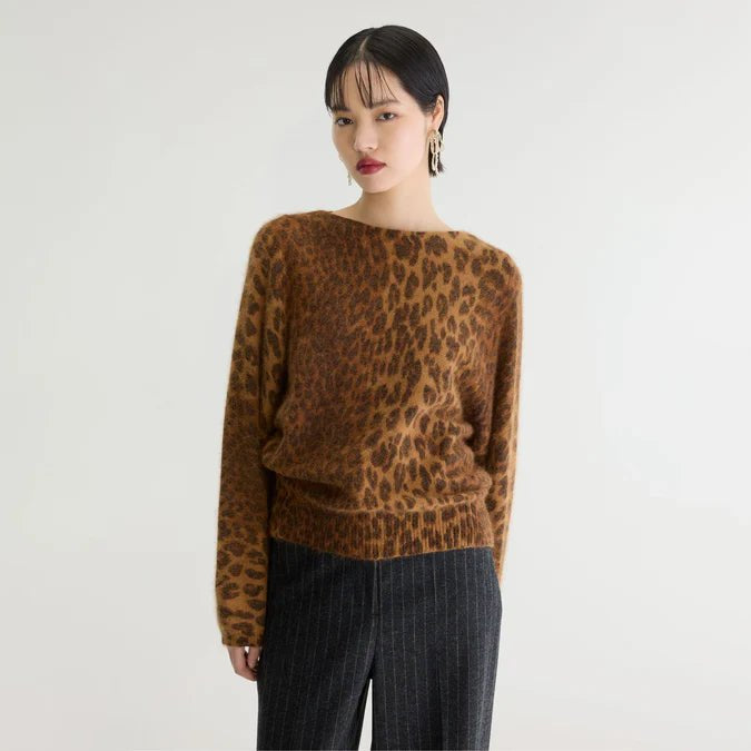 Bellerose Dioal Leopard Print Sweater - Steranko Clothing Manchester