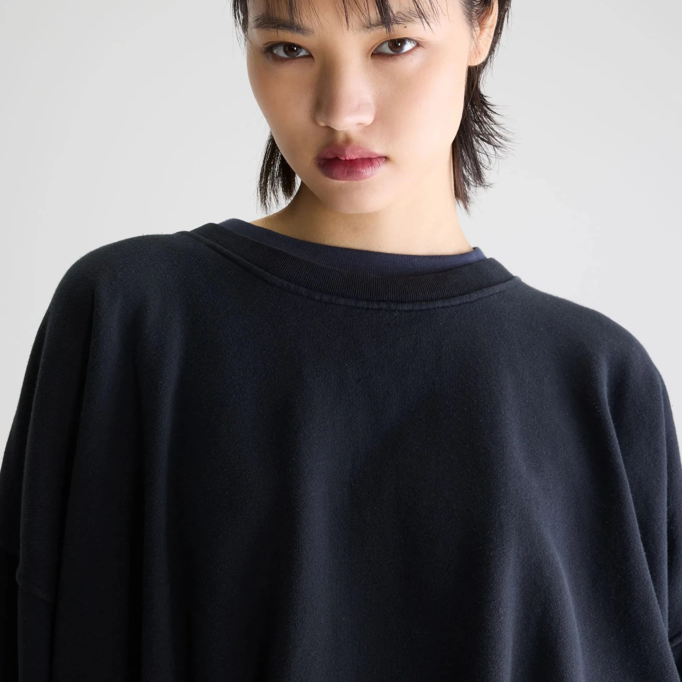 Bellerose Finko Oversized Sweatshirt Navy - Steranko Clothing Manchester