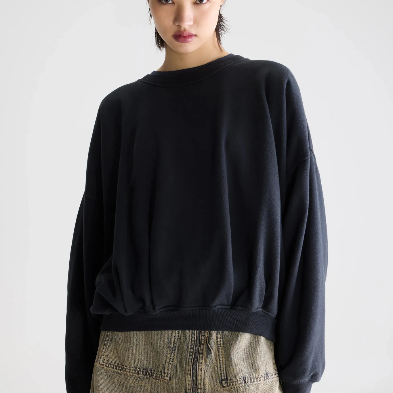 Bellerose Finko Oversized Sweatshirt Navy - Steranko Clothing Manchester