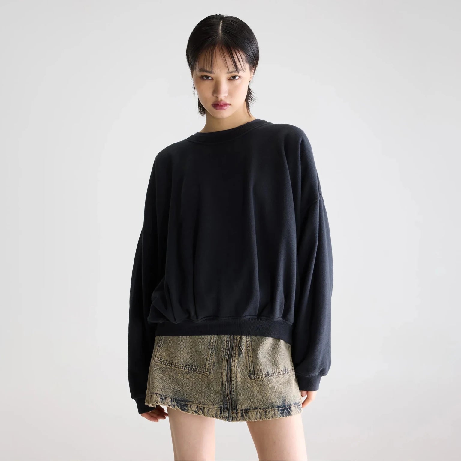Bellerose Finko Oversized Sweatshirt Navy - Steranko Clothing Manchester