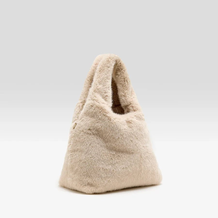 Bellerose Helga Faux-Fur Handbag Stone - Steranko Clothing Manchester