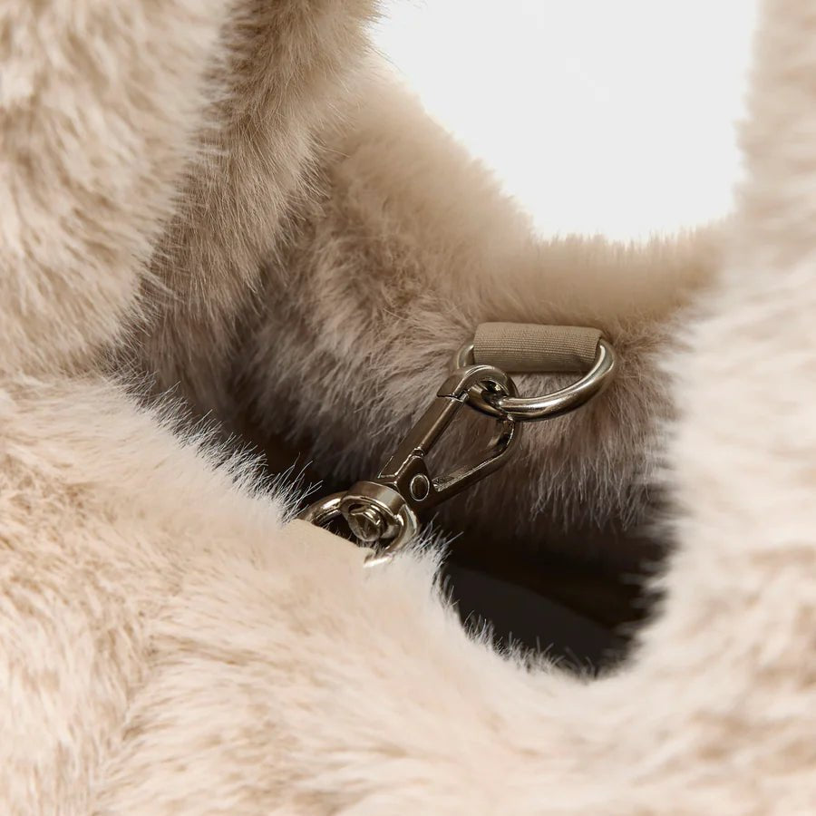 Bellerose Helga Faux-Fur Handbag Stone - Steranko Clothing Manchester