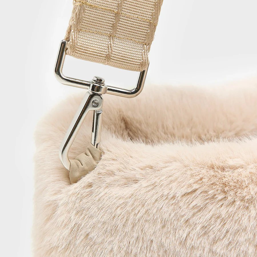 Bellerose Helga Faux-Fur Handbag Stone - Steranko Clothing Manchester