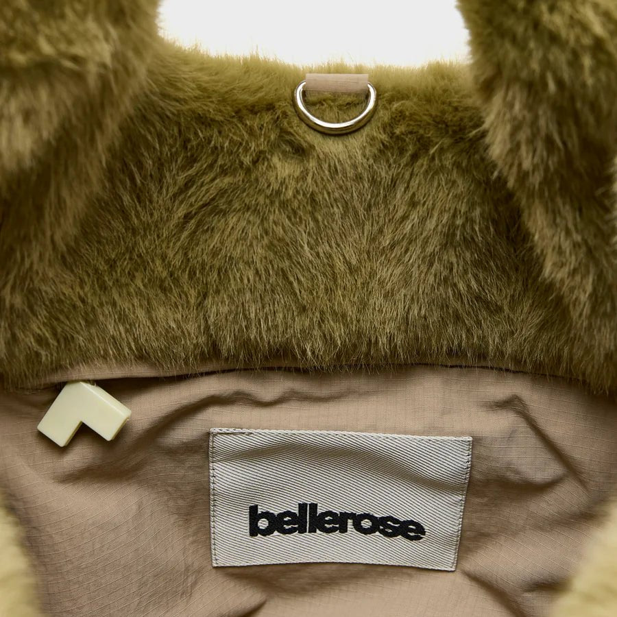 Bellerose Helga Faux-Fur Handbag Tilleul - Steranko Clothing Manchester
