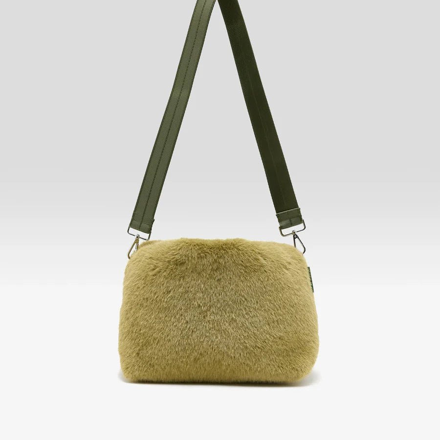 Bellerose Helga Faux-Fur Handbag Tilleul - Steranko Clothing Manchester