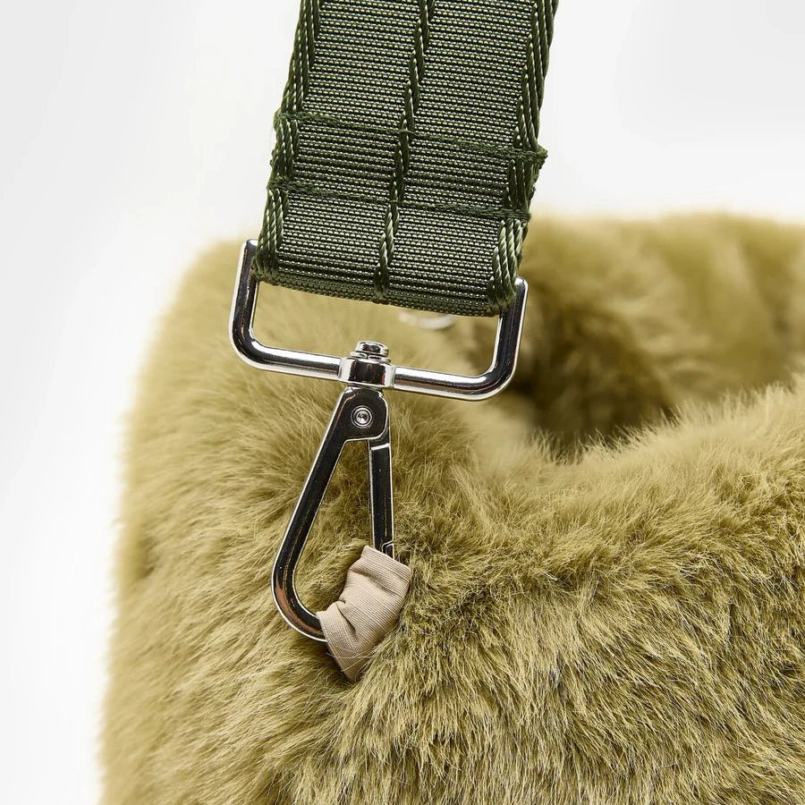 Bellerose Helga Faux-Fur Handbag Tilleul - Steranko Clothing Manchester