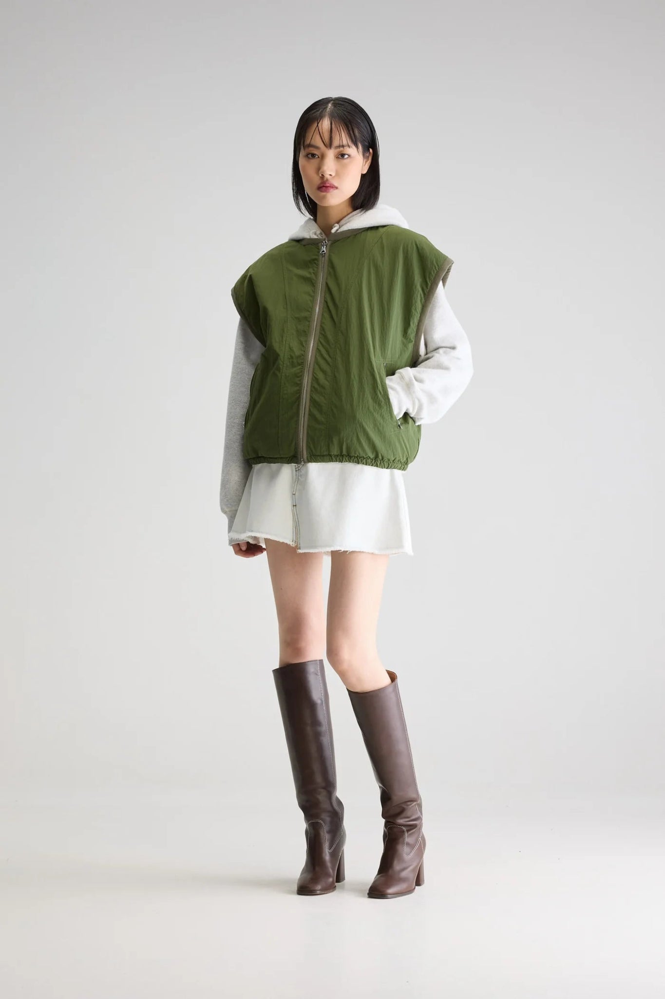 Bellerose Jano Reversible Gilet Ecru - Steranko Clothing Manchester