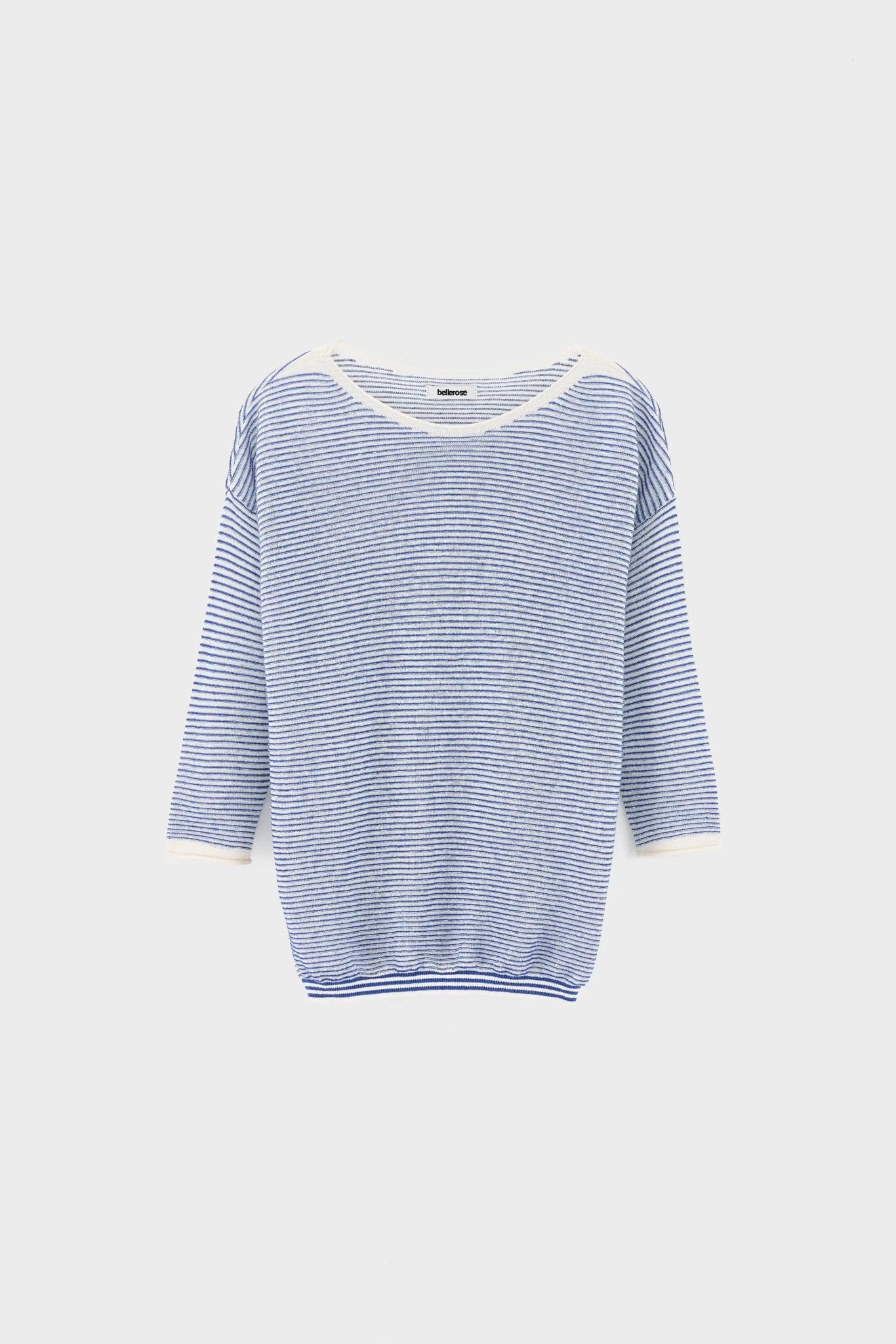 Bellerose Neep Boat Neck Sweater Stripe A - Steranko Clothing Manchester