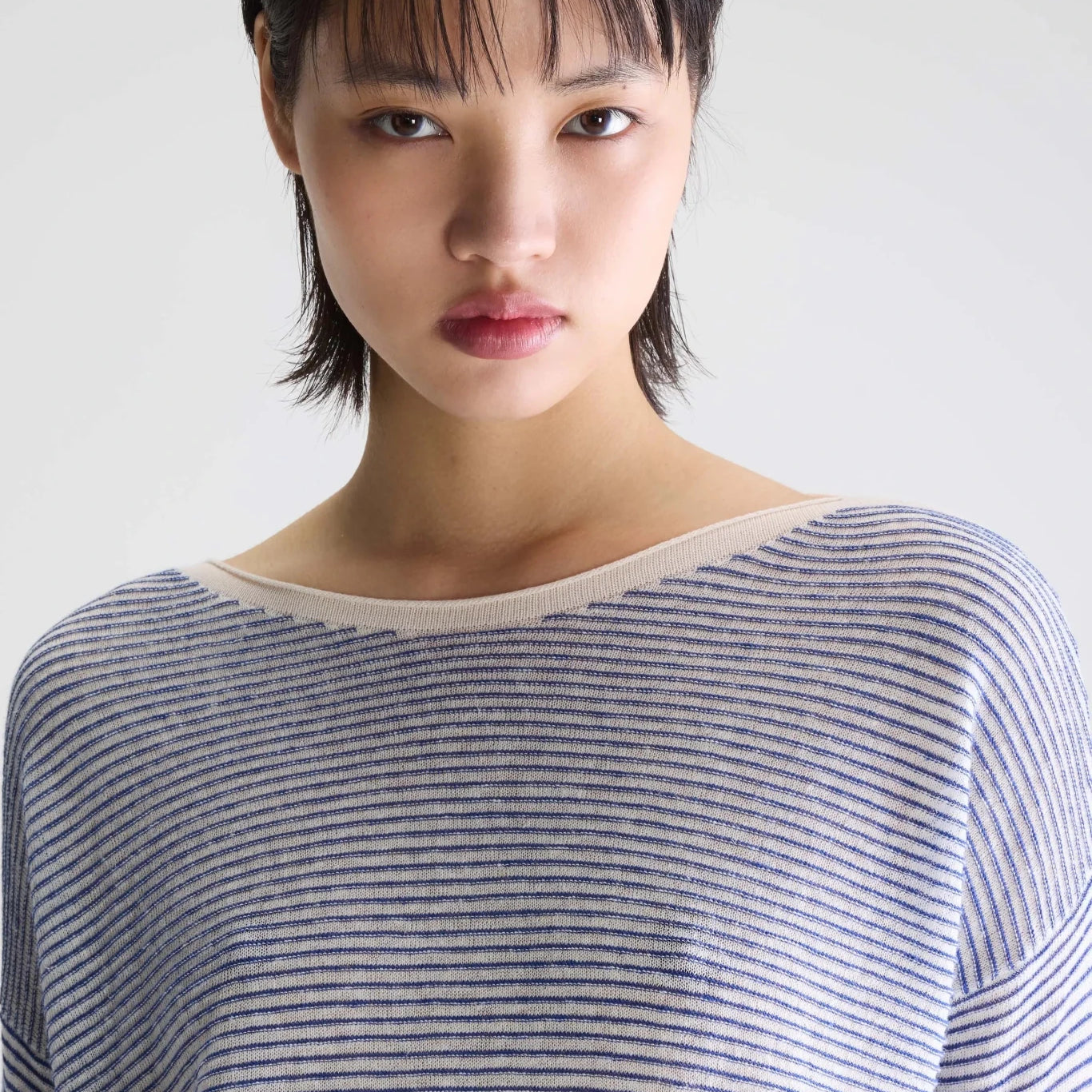 Bellerose Neep Boat Neck Sweater Stripe A - Steranko Clothing Manchester