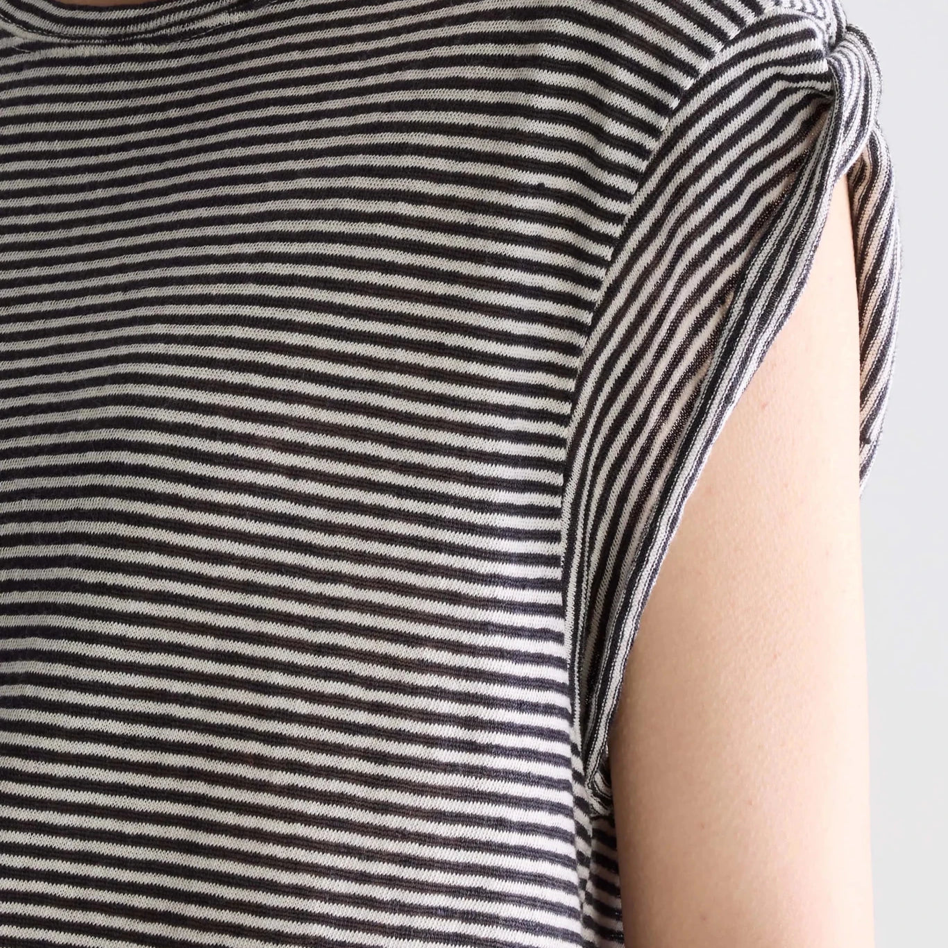 Bellerose Vlyn Sleeveless Knitted T-Shirt Stripe A - Steranko Clothing Manchester