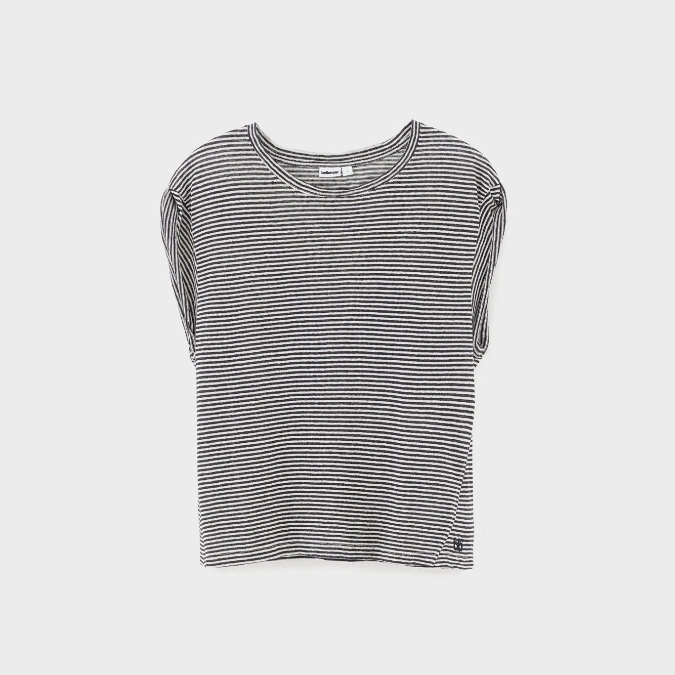 Bellerose Vlyn Sleeveless Knitted T-Shirt Stripe A - Steranko Clothing Manchester