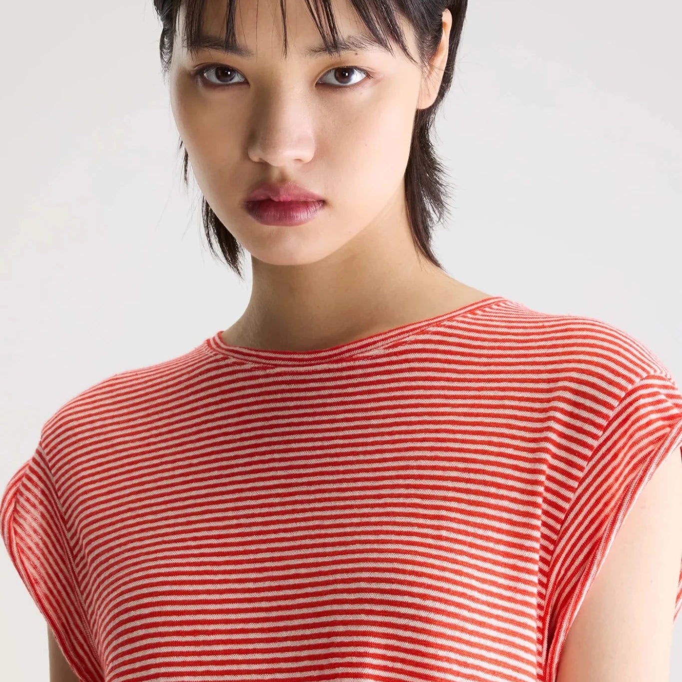 Bellerose Vlyn Sleeveless Knitted T-Shirt Stripe B - Steranko Clothing Manchester