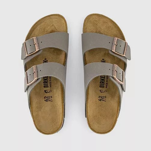 Birkenstock Arizona Birko - Flor Nubuck Stone - Steranko Clothing Manchester
