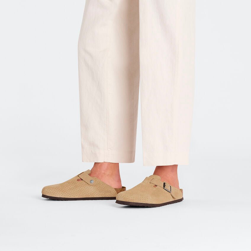 Birkenstock Boston Embossed Dots New Beige - Steranko Clothing Manchester