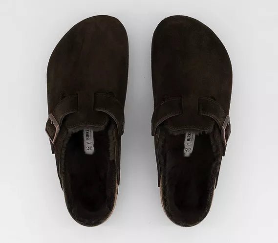 Birkenstock Boston Shearling Clogs Mocha - Steranko Clothing Manchester