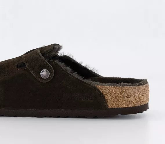 Birkenstock Boston Shearling Clogs Mocha - Steranko Clothing Manchester