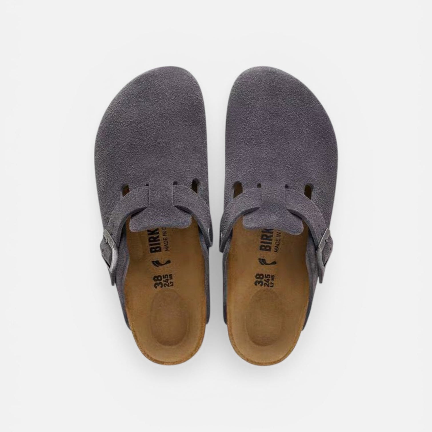 Birkenstock Boston Suede Leather Charcoal (M) - Steranko Clothing Manchester