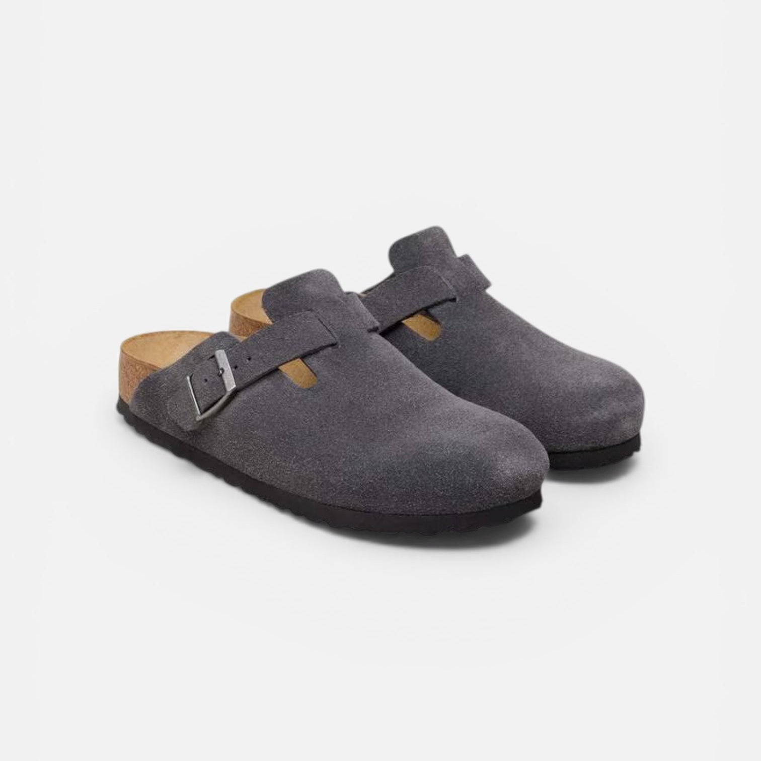 Birkenstock Boston Suede Leather Charcoal (M) - Steranko Clothing Manchester