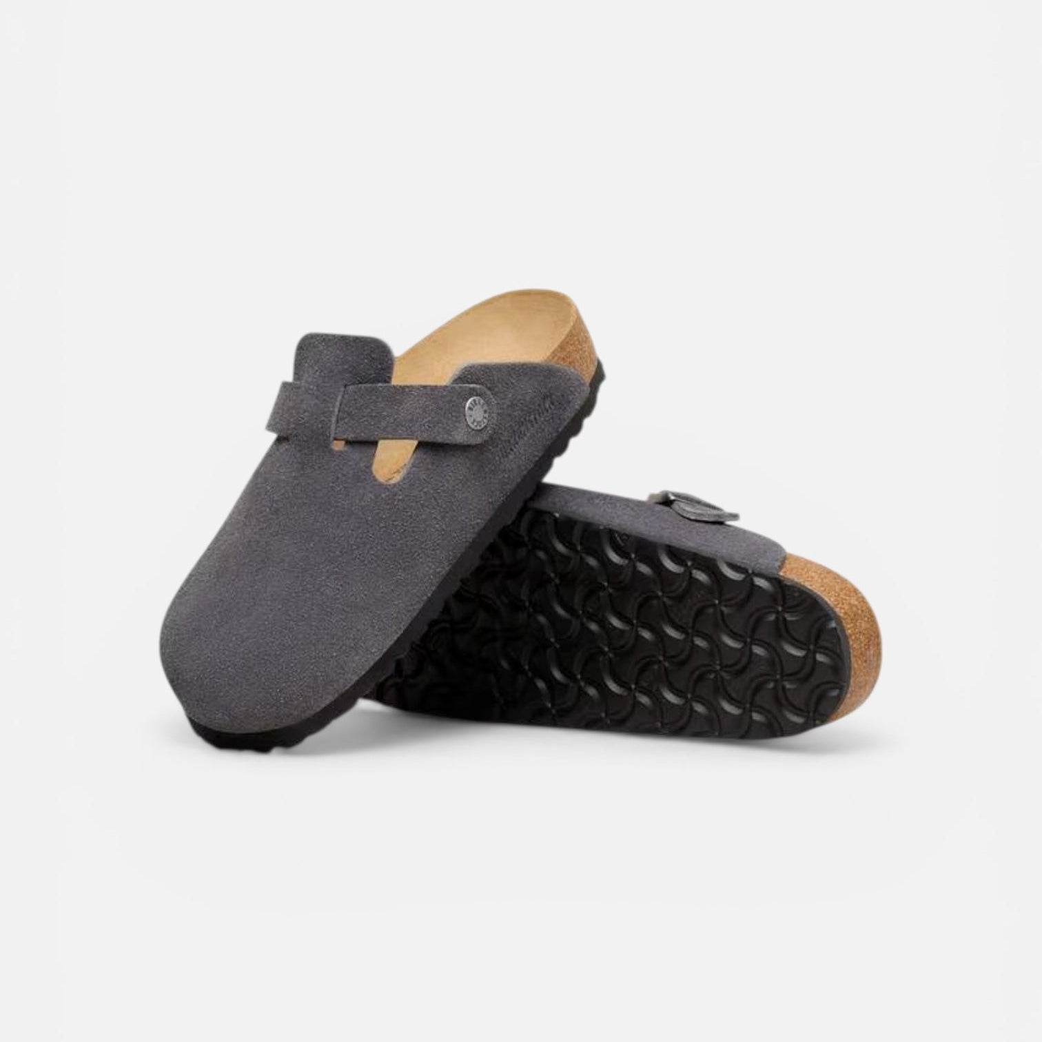 Birkenstock Boston Suede Leather Charcoal (M) - Steranko Clothing Manchester