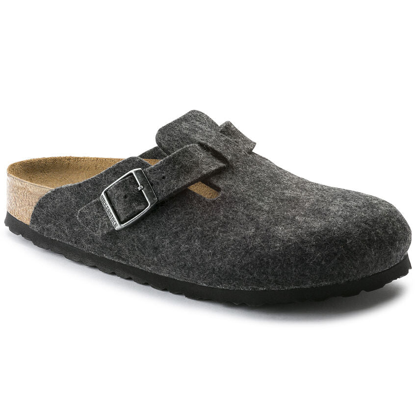 Birkenstock Boston Wool Felt Anthracite - Steranko Clothing Manchester