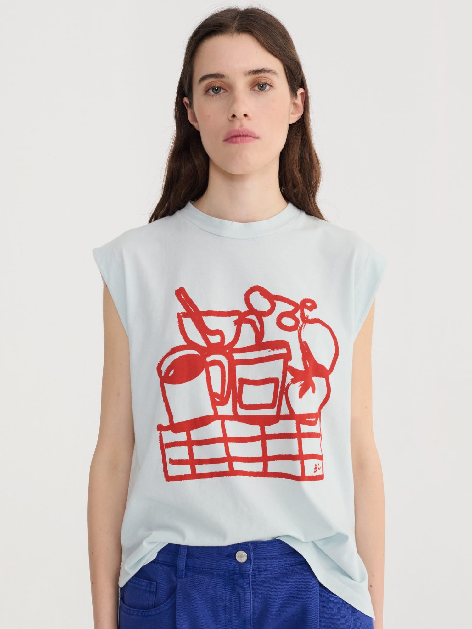 Bobo Choses Cookery Festival Sleeveless T-Shirt Light Blue - Steranko Clothing Manchester
