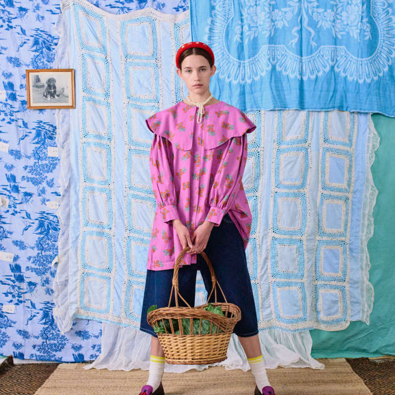 Bobo Choses Juicy Tomatoes Big Collar Dress Purple - Steranko Clothing Manchester