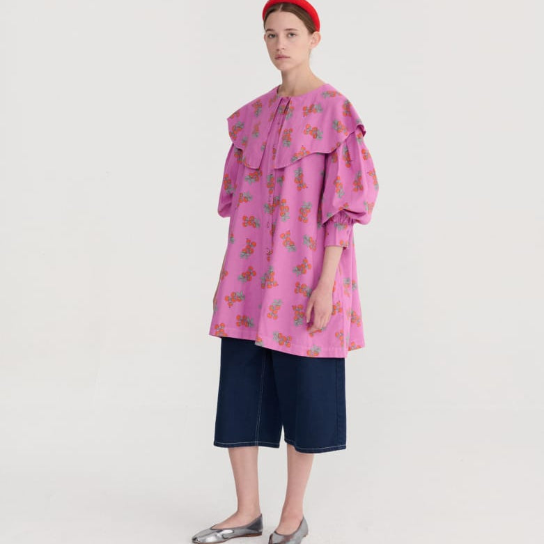 Bobo Choses Juicy Tomatoes Big Collar Dress Purple - Steranko Clothing Manchester