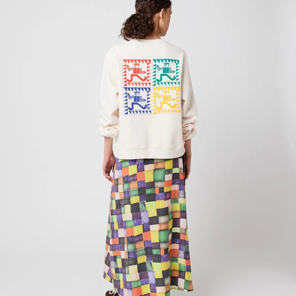 Bobo Choses Mr Pencil Fitted Sweatshirt Off - White - Steranko Clothing Manchester