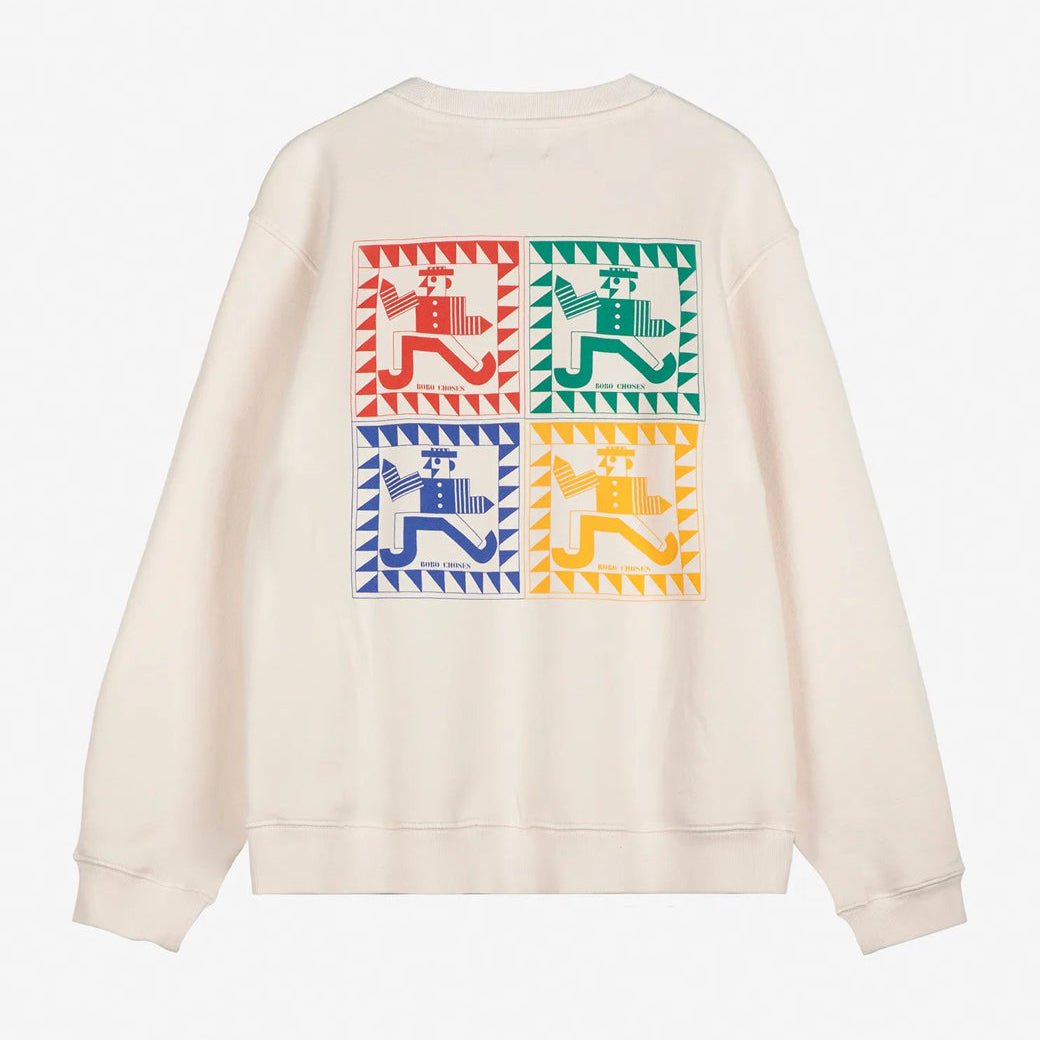 Bobo Choses Mr Pencil Fitted Sweatshirt Off - White - Steranko Clothing Manchester