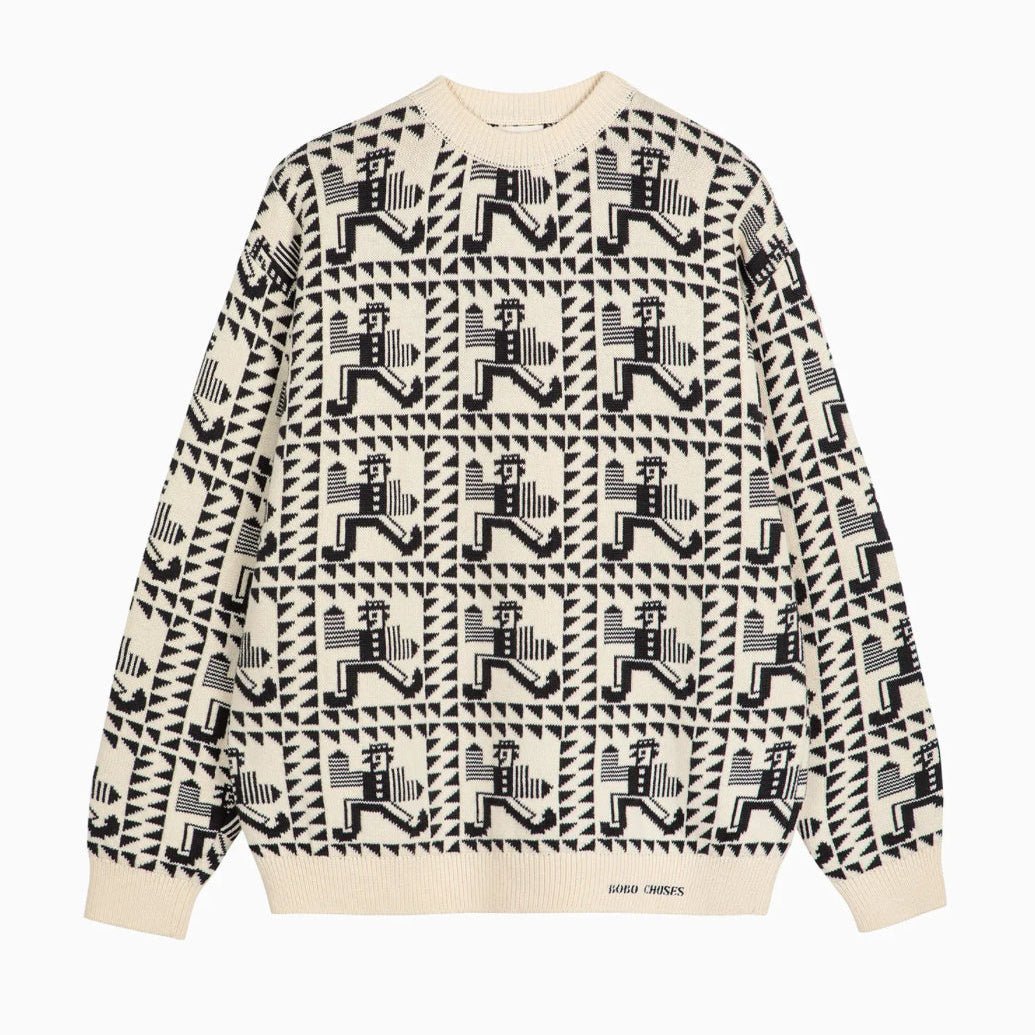 Bobo Choses Mr Pencil Jacquard Relaxed Jumper - Steranko Clothing Manchester