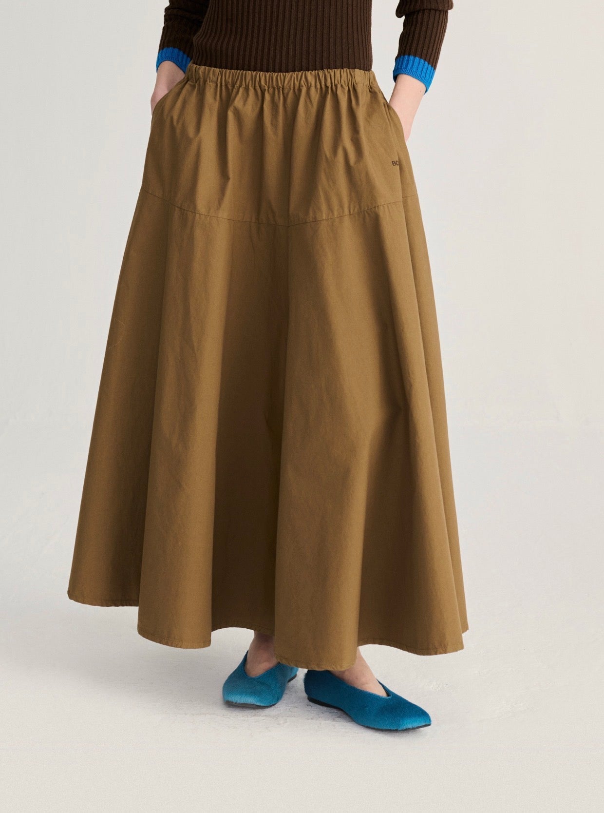 Bobo Choses Paper Touch Evase Skirt Khaki - Steranko Clothing Manchester