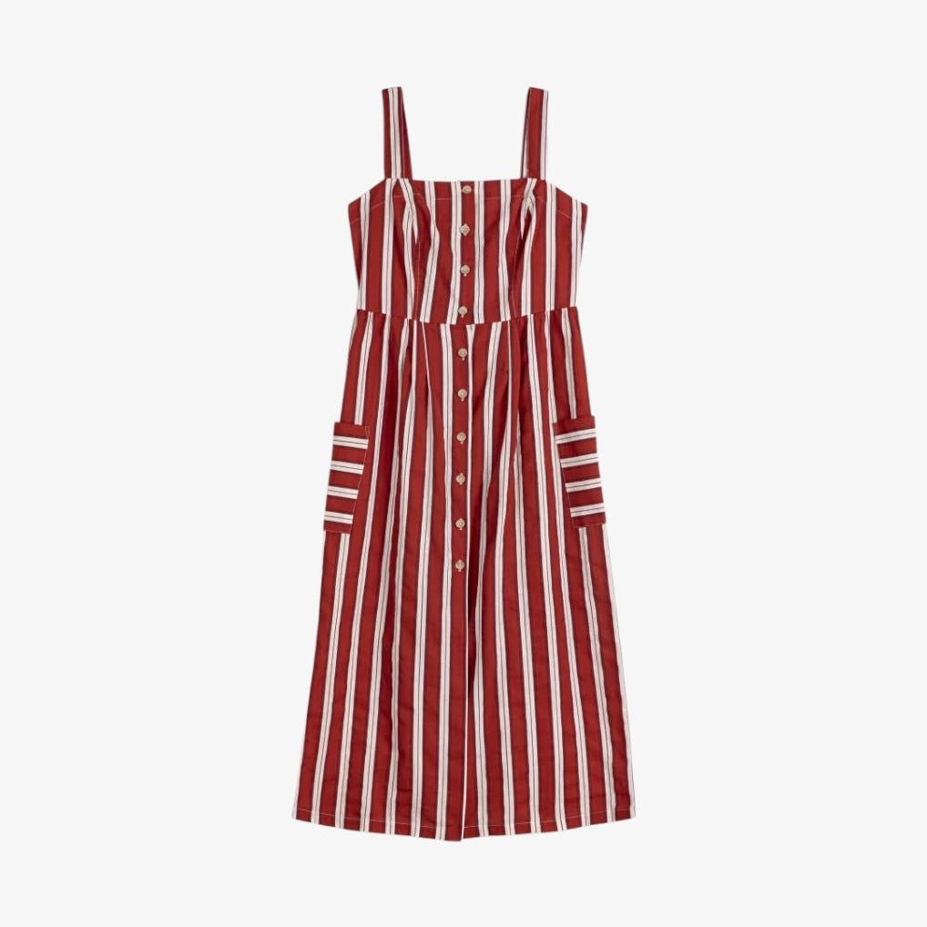 Bobo Choses Striped Evasé Strap Dress Red / White - Steranko Clothing Manchester