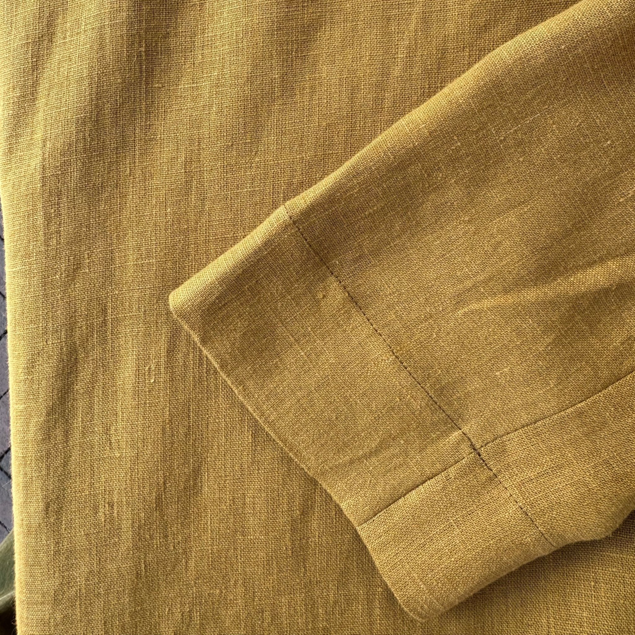 boniface Cocoon Dress Ochre Linen - Steranko Clothing Manchester